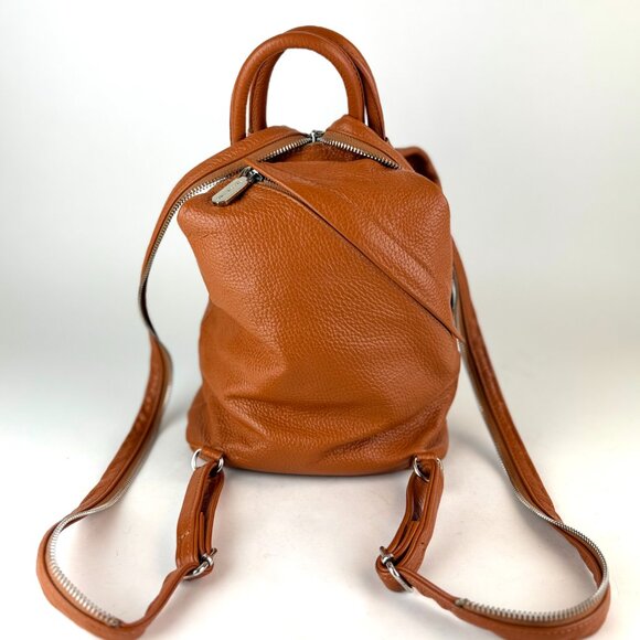 Valentina Made in Italy Convertible Brown Leather Backpack Purse 2018—Versatile - Picture 4 of 9